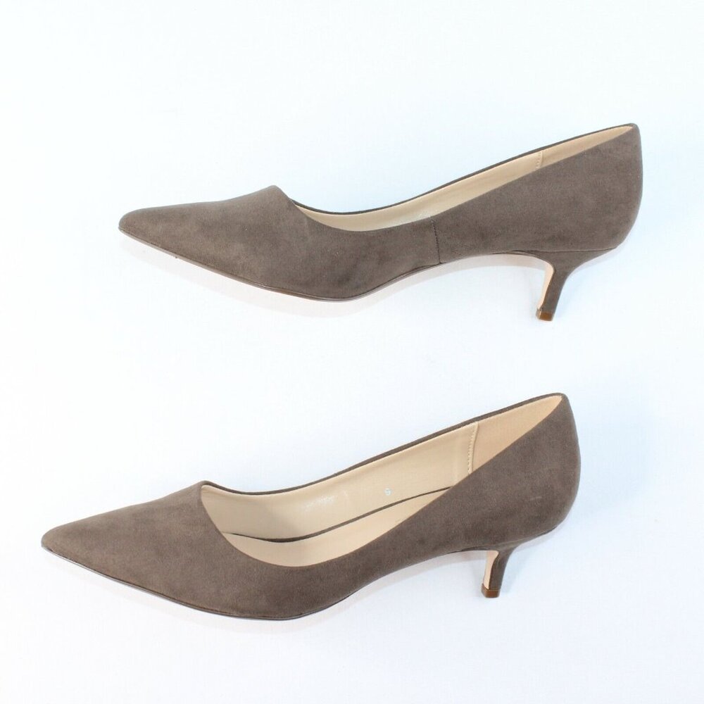 Callisto Of California Athena Alexander Womens Sz 9M Brown Faux Suede Heels - Picture 8 of 11